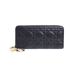 Christian Dior Lady Voyageur Wallet round zip closure